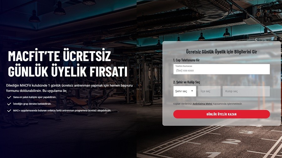 "MACFit Eskiehir" CRETSZ GNLK YELK FIRSATI